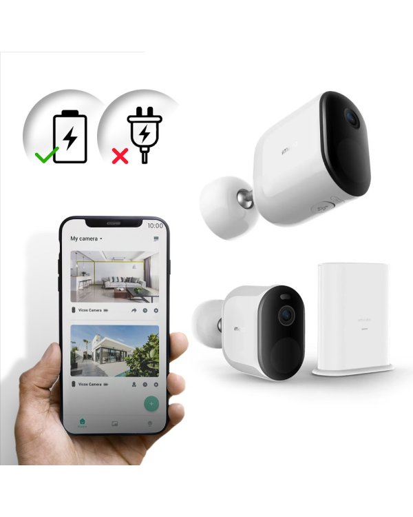 Xiaomi Imilab EC4 Беспроводная камера безопасности IP66 / 1440p (CMSXJ31A+CMWG31B)