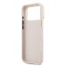 Guess PU Grained 4G Logo Stand Camera Frame Case Защитный чехол для iPhone 17 Pro Max / розовый