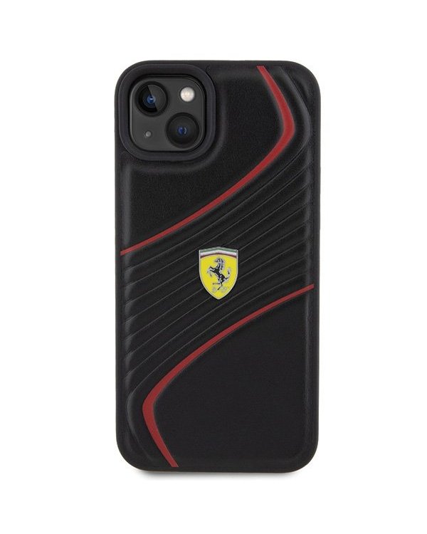Ferrari Twist Metal Logo Back Case Защитный Чехол для Apple iPhone 15 Plus