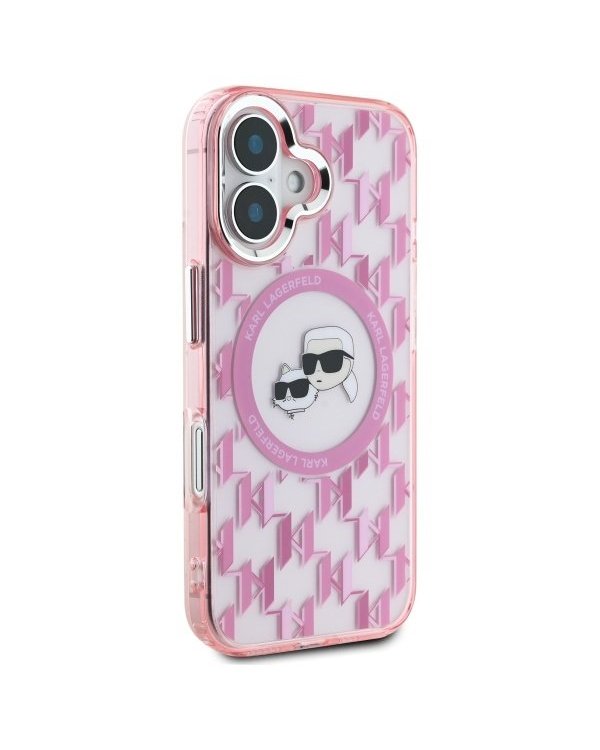 Karl Lagerfeld Hard IML Monogram Karl&Choupette Head MagSafe Case Чехол для Apple iPhone 16