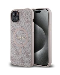 Guess 4G Collection Leather Metal Logo MagSafe Чехол для Apple iPhone 13 / 14 / 15