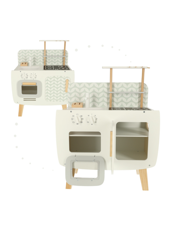 LULILO Деревяная Кухня с Ретро Аксессуарами