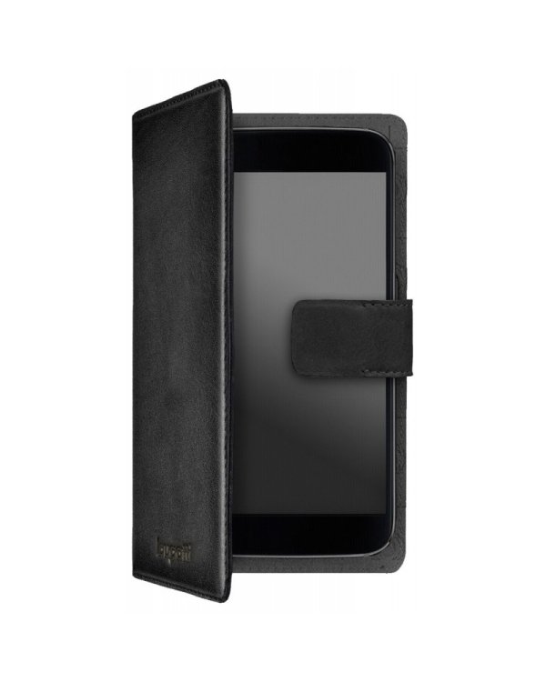 Bugatti L Кожанный Чехол - Кошелек для Универсальных Устройств 5.1-6'' (7.5 х 15.5 cm) Черный