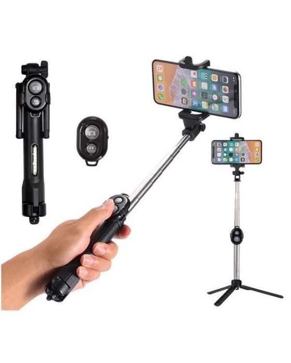 Дополнительное изображение книги «Mocco AF15 Premium Bluetooth Selfie Stick 70 cm штатив с переносной кнопкой»