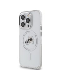 Karl Lagerfeld IML K&CH Heads Metal Frame MagSafe Защитный чехол для iPhone 15 Pro Max / прозрачный