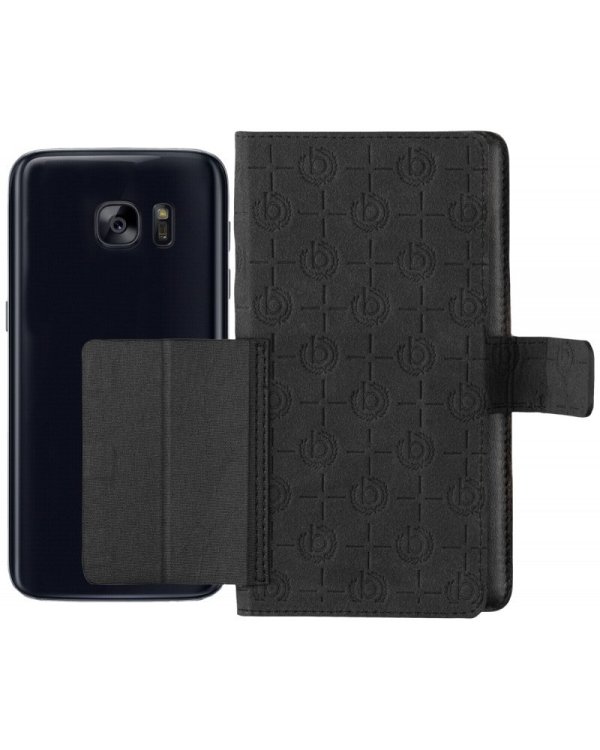 Bugatti L Кожанный Чехол - Кошелек для Универсальных Устройств 5.1-6'' (7.5 х 15.5 cm) Черный