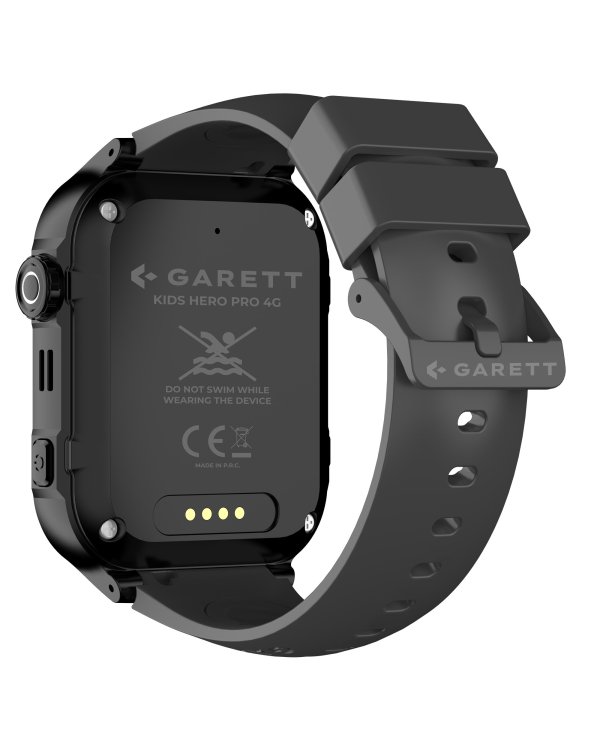 Garett Смарт-часы Kids Hero Pro 4G Face Unlock / GPS / GEO location / WhatsApp / Rotary button / "Kids Size" strap Черные