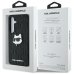 Karl Lagerfeld Leather Monogram Pin Logo Choupette Head Чехол для Samsung Galaxy S25 Plus