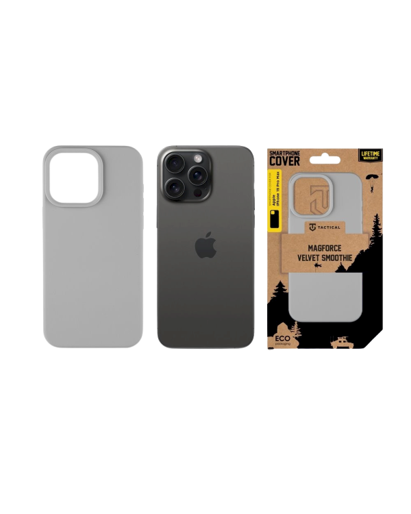 Tactical MagForce Velvet Smoothie Cover Защитный чехол для Apple iPhone 15 Pro Max / туманный