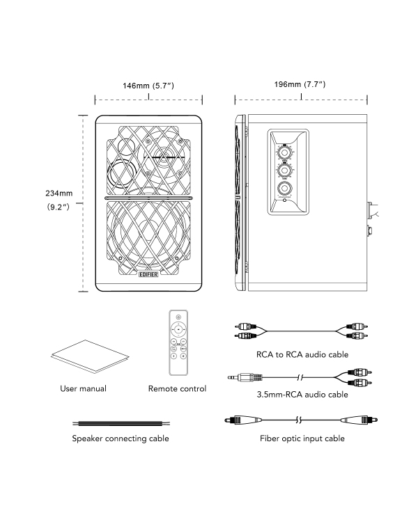 Edifier R1280DBs Стерео система 2.0 Bluetooth / SPDIF / RCA / 42W