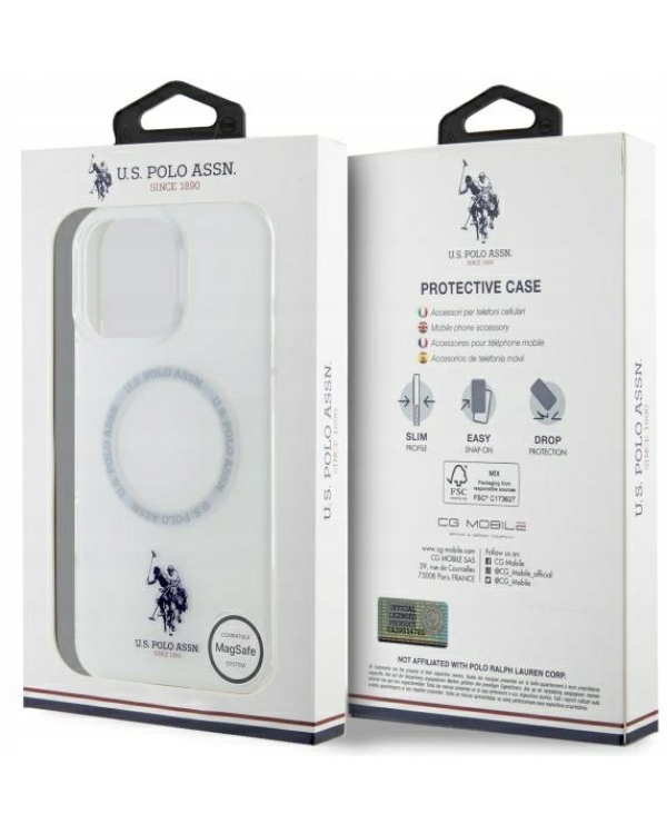 US Polo IML Ring MagSafe Защитный Чехол для Apple iPhone 16 Pro Max