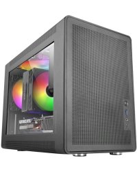 Mars Gaming MCXPS mATX Ultra-Compact Gaming PC Case with MESH & Glass Panel