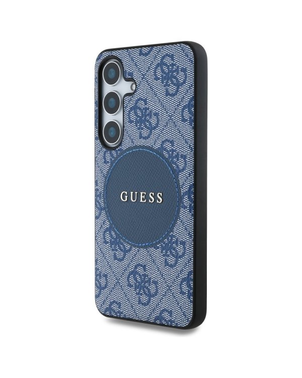Guess 4G Round Patch Classic Logo MagSafe Case Чехол для Samsung Galaxy S25 Plus