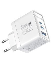 Promate PowerPort-45 GaNFast™ Зарядное устройство 45W / QC3.0 / PD45W
