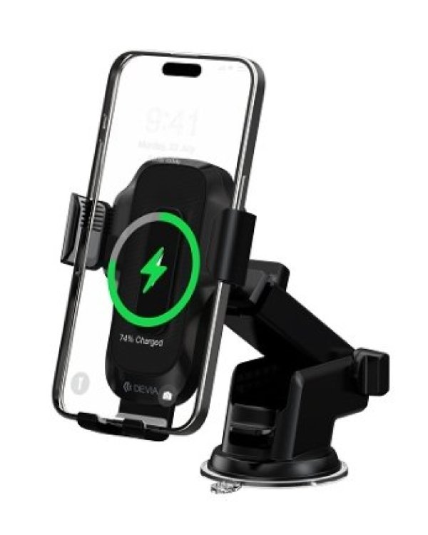 Devia EA497 Автомобильный держатель с беспроводным индуктивным зарядным устройством 15W