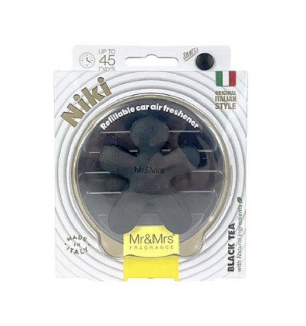 Mr&Mrs Fragrance Niki BIG Black Leather Автомобильный Ароматизатор Black Tea