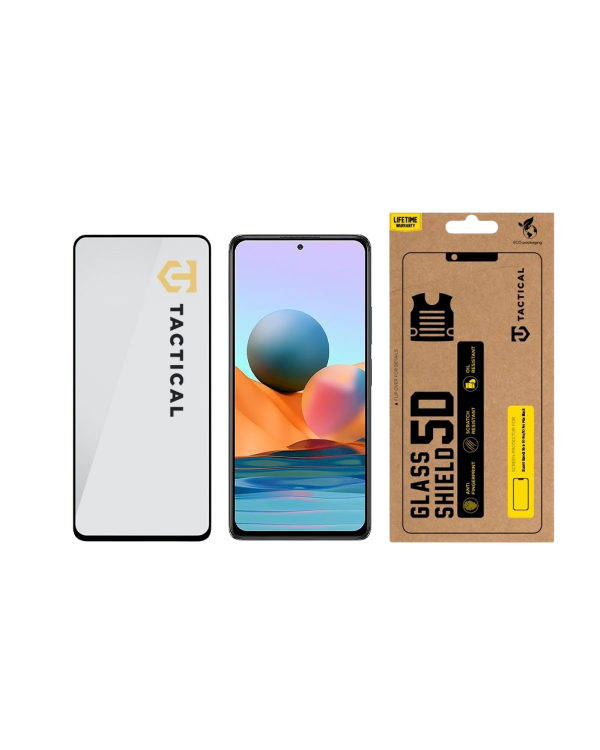 Tactical Glass Shield 5D Защитное стекло для Xiaomi Redmi Note 10 Pro/10 Pro Max / чёрный
