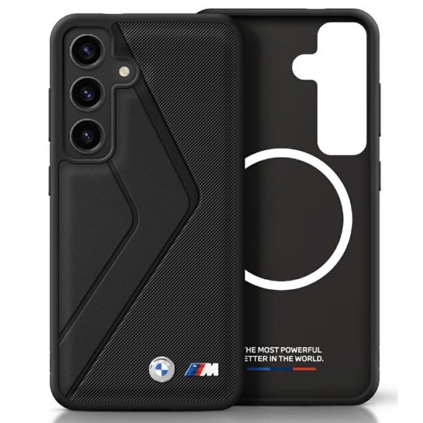 Etui BMW Leather Oversized Stripes MagSafe Чехол для Samsung Galaxy S25