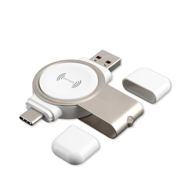 4smarts Wireless Charger VoltBeam Mini Беспроводная Зарядка для Apple Watch 1-7 / USB-C / USB