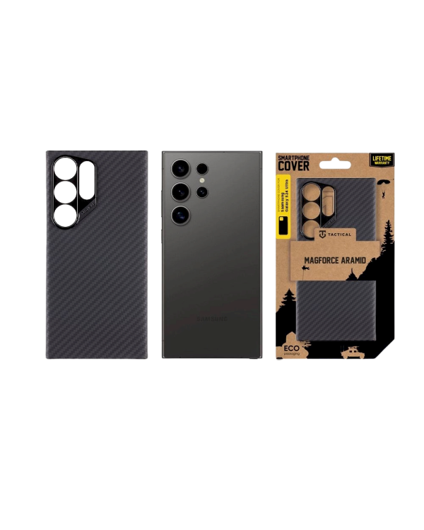 Tactical MagForce Aramid Cover Защитный чехол для Samsung Galaxy S24 Ultra / чёрный