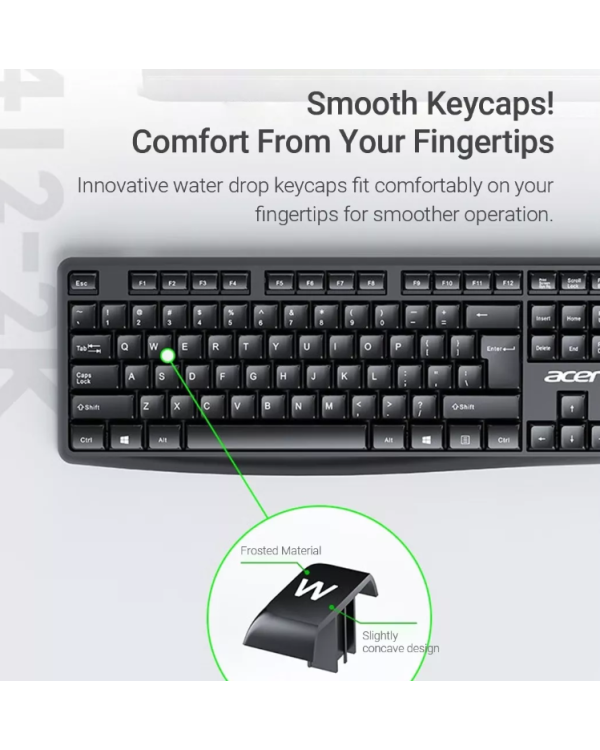 Acer LK41-2K Беспроводная Клавиатура + Мышь + Pele USB / ENG