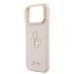 Guess PU Grained 4G Logo Stand Camera Frame Case Защитный чехол для iPhone 17 Pro Max / розовый