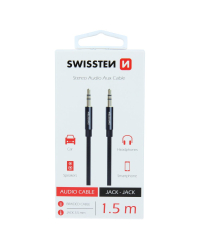 Swissten Textile Премиум AUX провод 3.5 mm -> 3.5 mm 1.5m
