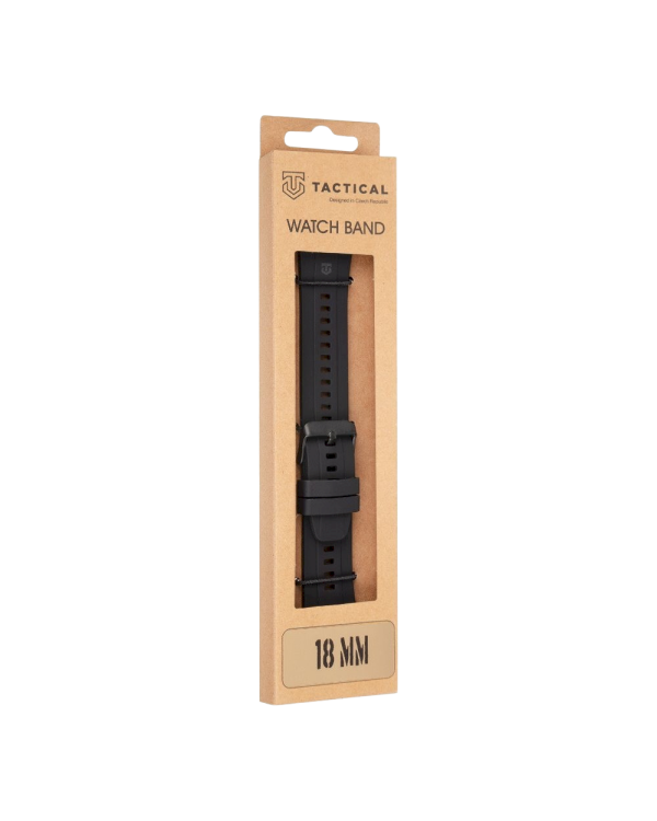 Tactical Quick Release Silicone Band Ремешок для часов 18mm / чёрный