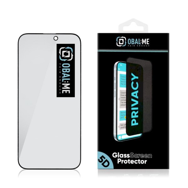 Обложка книги «OBAL:ME Privacy 5D Glass Screen Protector Защитное стекло для Apple iPhone 16 Pro Max / чёрный»