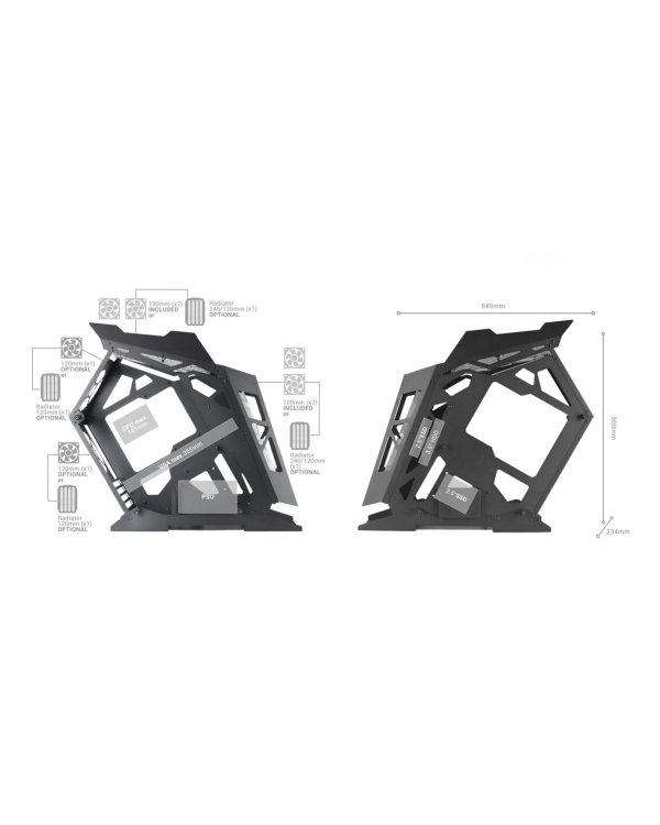 Mars Gaming MC61 Компьютерный корпус M-ATX / 4x FAN / ARGB Chroma