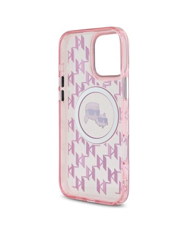 Karl Lagerfeld Hard IML Monogram Karl&Choupette Head MagSafe Case Чехол для Apple iPhone 16 Pro Max