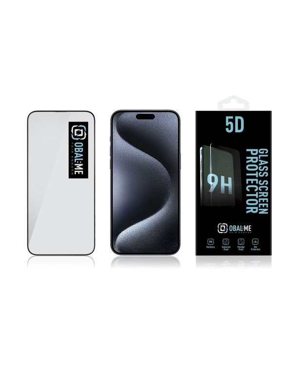 Дополнительное изображение книги «OBAL:ME 5D Glass Screen Protector Защитное стекло для Apple iPhone 15 Pro / чёрный»