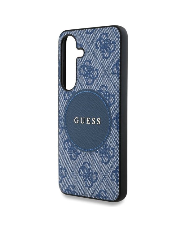 Guess 4G Round Patch Classic Logo MagSafe Case Чехол для Samsung Galaxy S25 Plus
