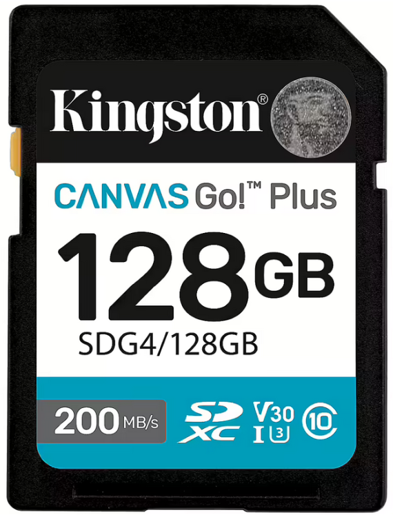 Kingston Canvas Go SDXC Карта Памяти 128GB