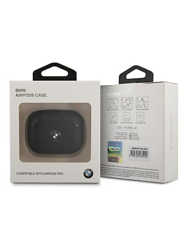 BMW BMAPCSLBK Geniune Leather Signature Cover Чехол для AirPods Pro