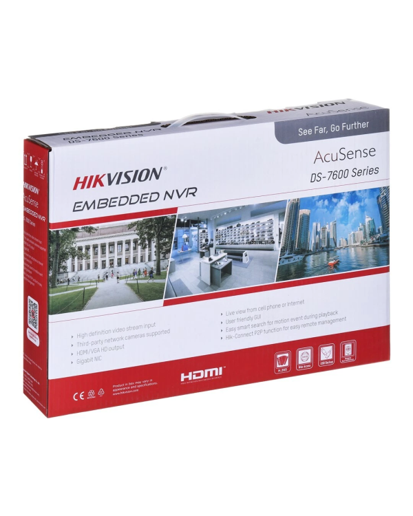 Hikvision DS-7604NXI-K1/4P(D) Сетевой видеорегистратор / 4 канала / PoE / AcuSense / 4K / 1U