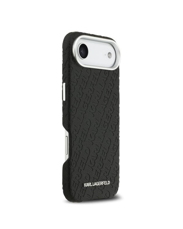 Karl Lagerfeld Grained PU Repeated Logo MagSafe Case Защитный чехол для iPhone Air / чёрный