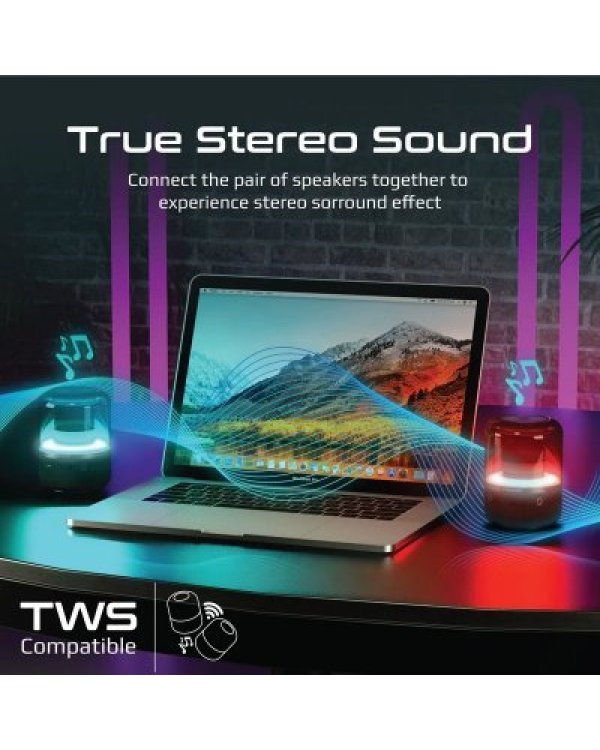 PROMATE Glitz LumiSound® 360° Surround Bluetooth Портативная Колонка