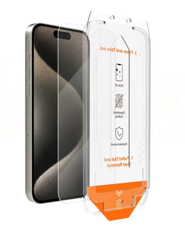 Vmax Easy Install 2.5D Tempered Glass Защитное Стекло для Apple iPhone 15 Pro Max