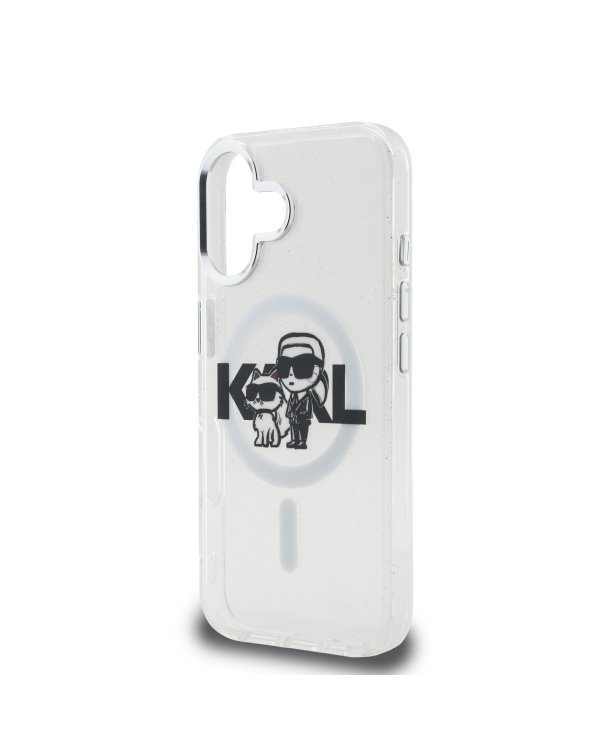 Karl Lagerfeld IML Glitter Karl and Choupette Sketch MagSafe Case Чехол для Apple iPhone 16