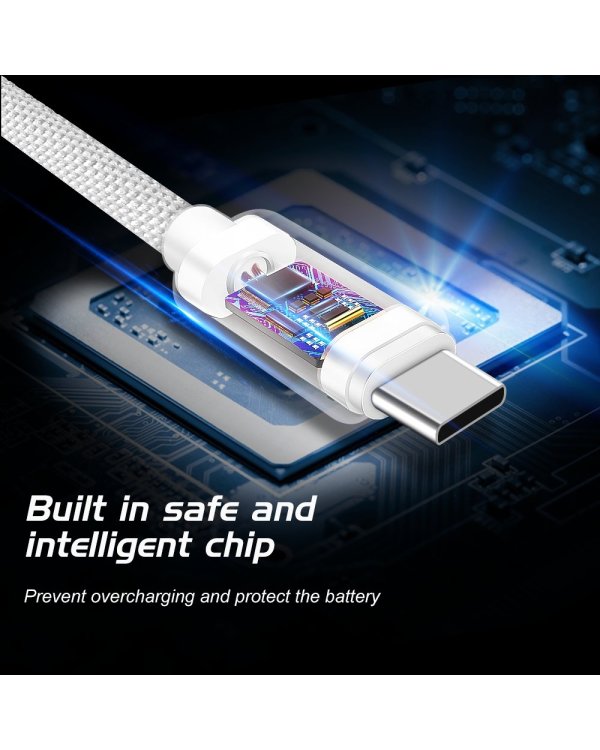 Swissten Textile Fast Charge 3A USB-C / USB-C Кабель для передачи данных и зарядки 1.2m