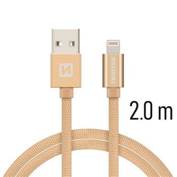 Swissten Textile Fast Charge 3A Lightning Кабель Для Зарядки и Переноса Данных 2m