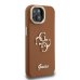 Guess PU Grained 4G Logo Stand Camera Frame Case Защитный чехол для iPhone 13 / коричневый
