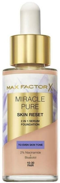 Max Factor Miracle Pure Skin Reset 2in1 Serum Foundation 10-30 Fair Основа Под Макияж 30 ml
