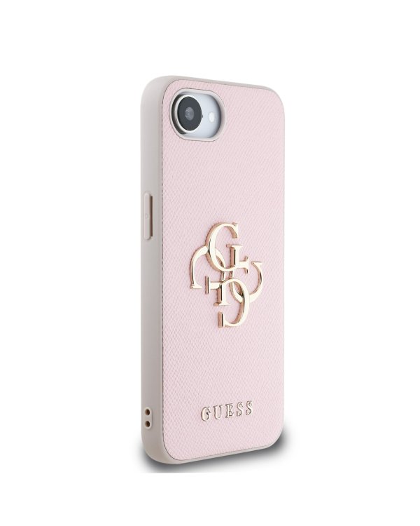 Guess PU Grained 4G Metal Logo Case Чехол для Apple iPhone 16e