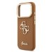 Guess PU Grained 4G Logo Stand Camera Frame Case Защитный чехол для iPhone 17 Pro / коричневый
