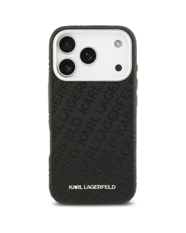 Karl Lagerfeld Grained PU Repeated Logo MagSafe Case Чехол для Apple iPhone 17 Pro