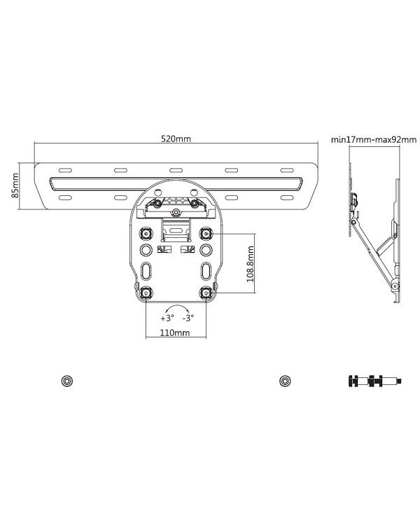 Дополнительное изображение книги «Multibrackets MB-5464 QLED Настенное ТВ крепление 49-65" / 50kg»