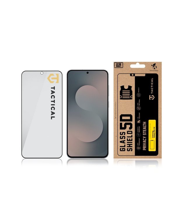 Tactical Glass Shield Privacy Stealth 5D Защитное стекло для Samsung Galaxy S25 FE / чёрный