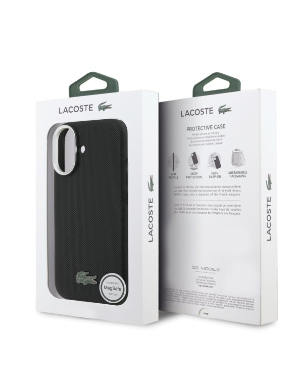 Lacoste PVC Iconic Petit Pique Metal Logo MagSafe Case Чехол для Apple iPhone 17
